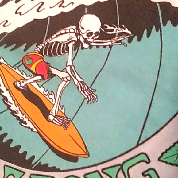 π BILLABONG AQUA Tee RON JON SURF SHOP π EUC VINTAGE - Picture 2 of 16